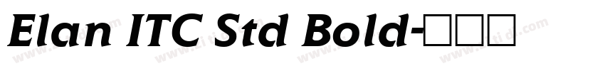 Elan ITC Std Bold字体转换